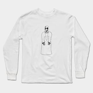 Gaster Undertale Simple Black and White Design Long Sleeve T-Shirt